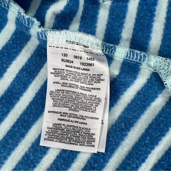 Columbia Sweatshirt Women's: Large Full Zip Hoodie Striped Blue - Picture 4 of 4